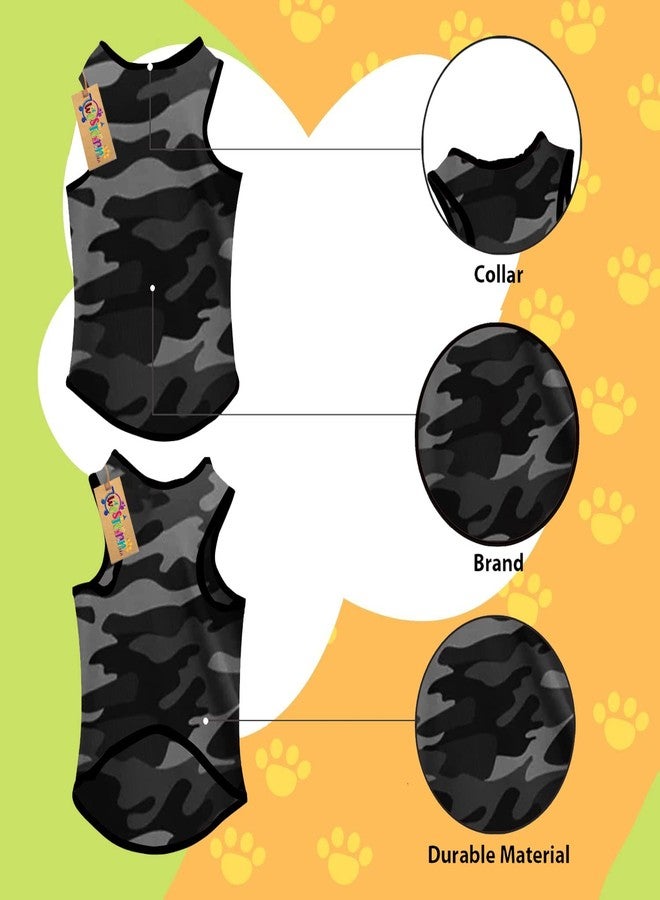 Western Era Summer Dog/Puppy Adorable Sleeveless Cotton T-Shirt - Fashionable & Breathable Apparel for Your Pet (Army Grey) (XXSmall-10inch) - Image 5